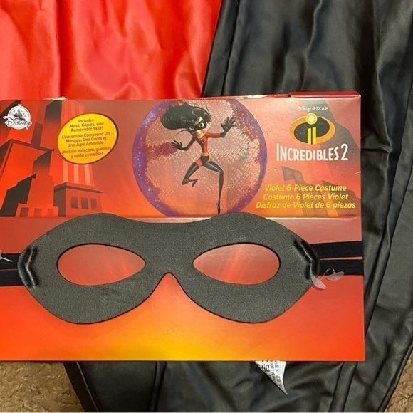 Disney Store Incredibles Violet Costume NEW 5/6 Halloween Skirt Pants Shirt - Picture 3 of 7